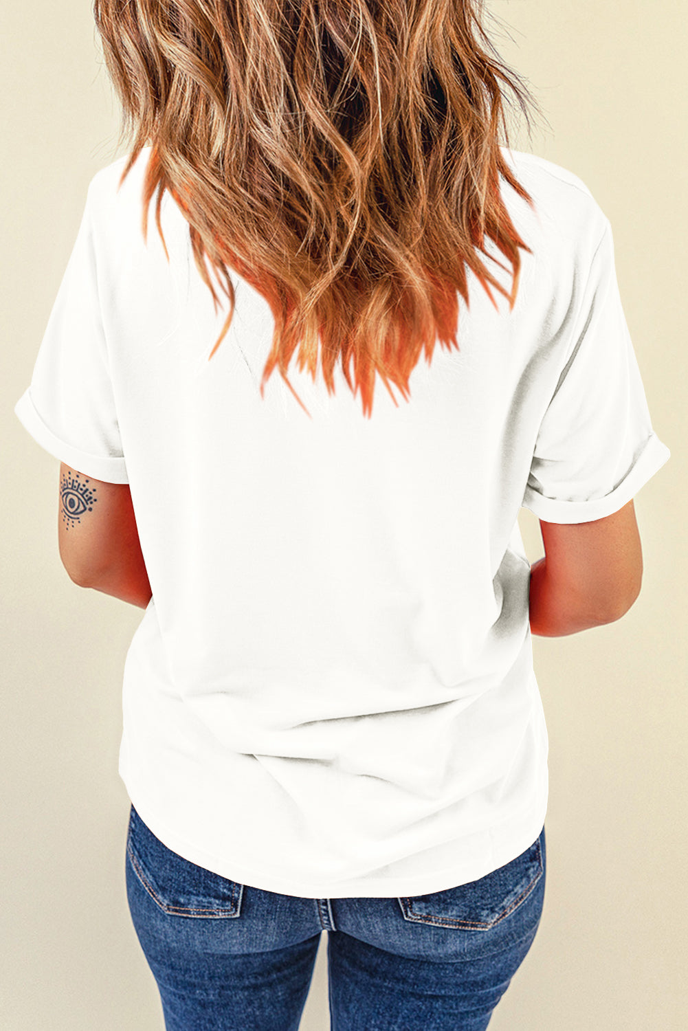 Round Neck Short Sleeve T-Shirt **also in white, black, peach, green, and charcoal