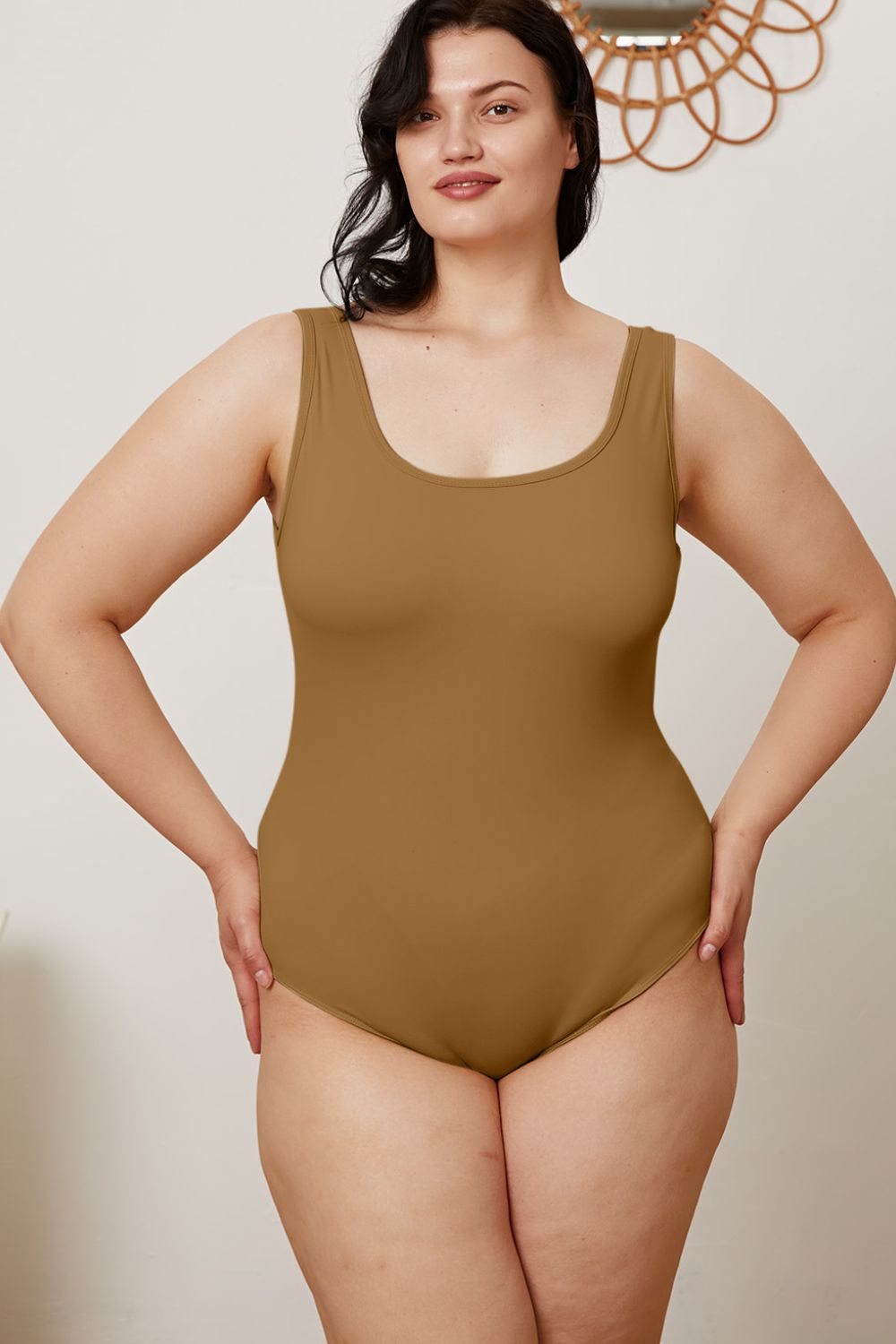 Basic Bae Full Size Square Neck Sleeveless Bodysuit **also in white, camel, beige, and green