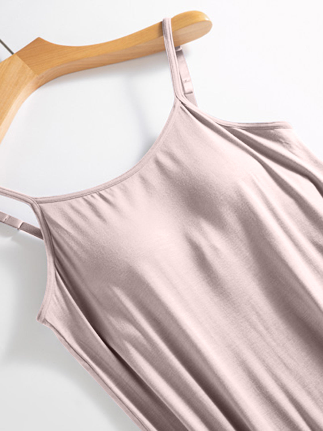 Scoop Neck Midi Cami Dress with Built-In Bra **also in tan, pink, and matcha