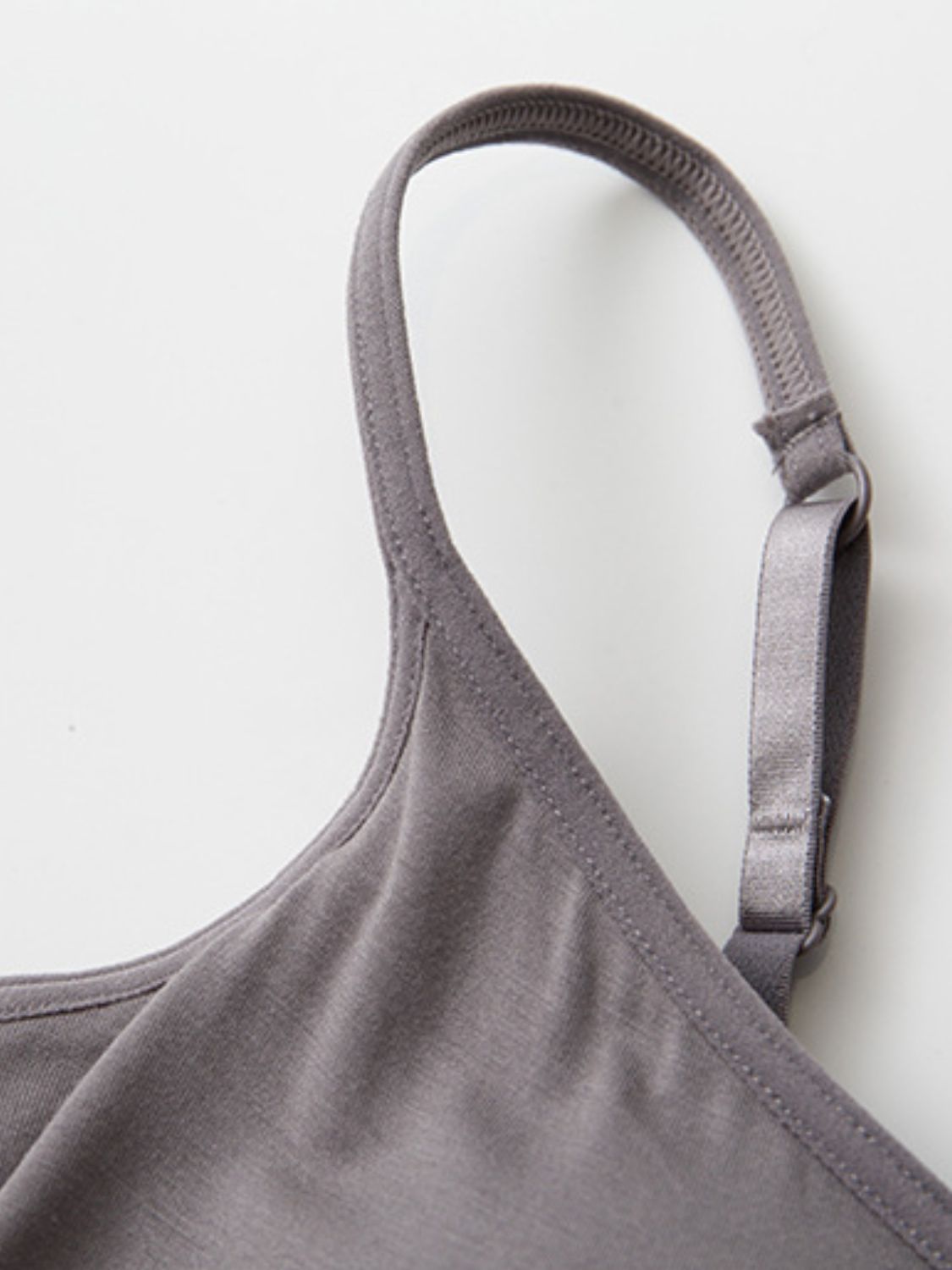 Full Size Adjustable Strap Modal Cami with Built-In Bra with Cups **available in 9 colors