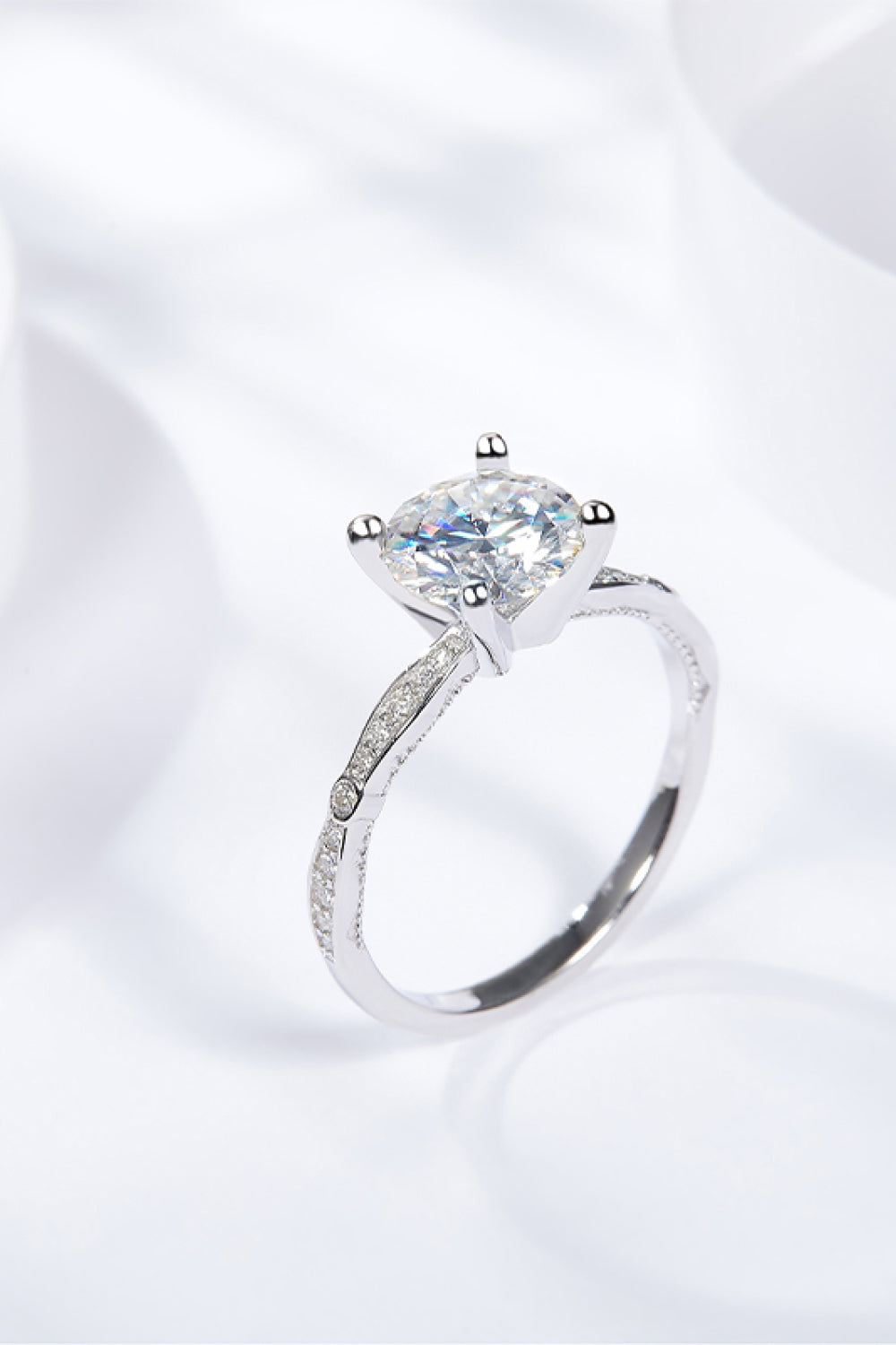 Samantha - 1.5 Carat Moissanite Side Stone Ring