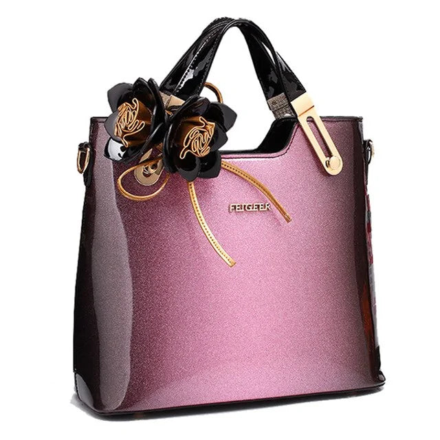 High Quality Luxury Patent Leather Handbag