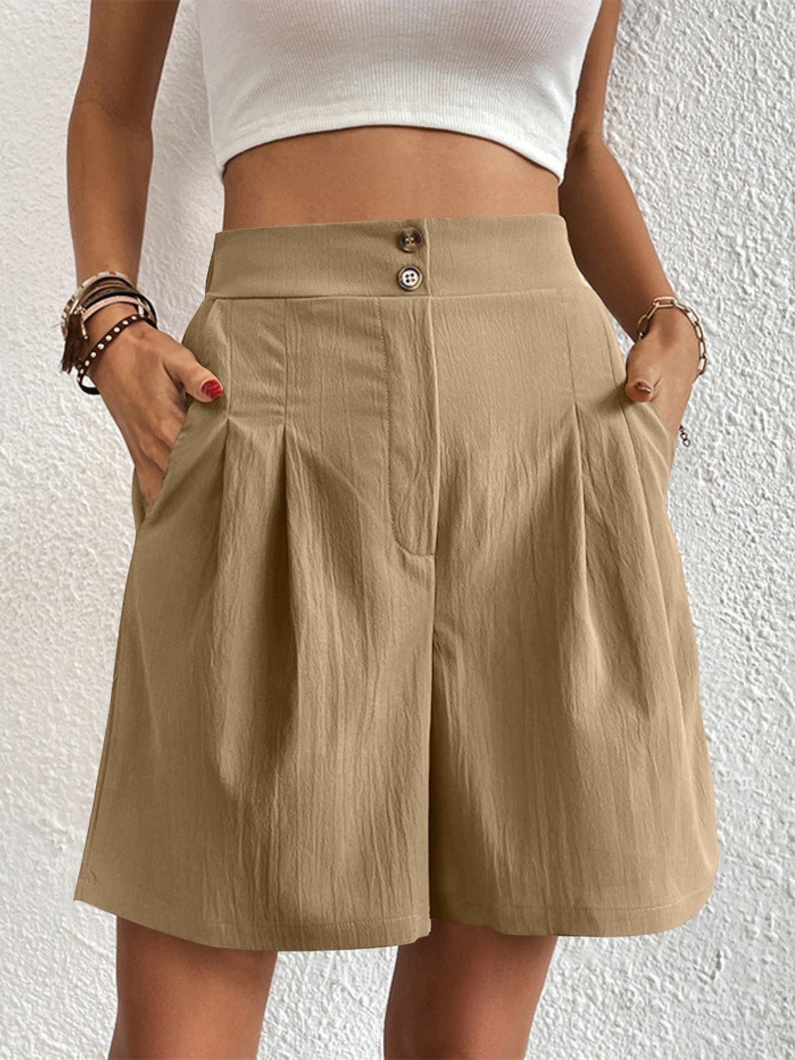 High Waist Shorts with Pockets **available in 11 colors