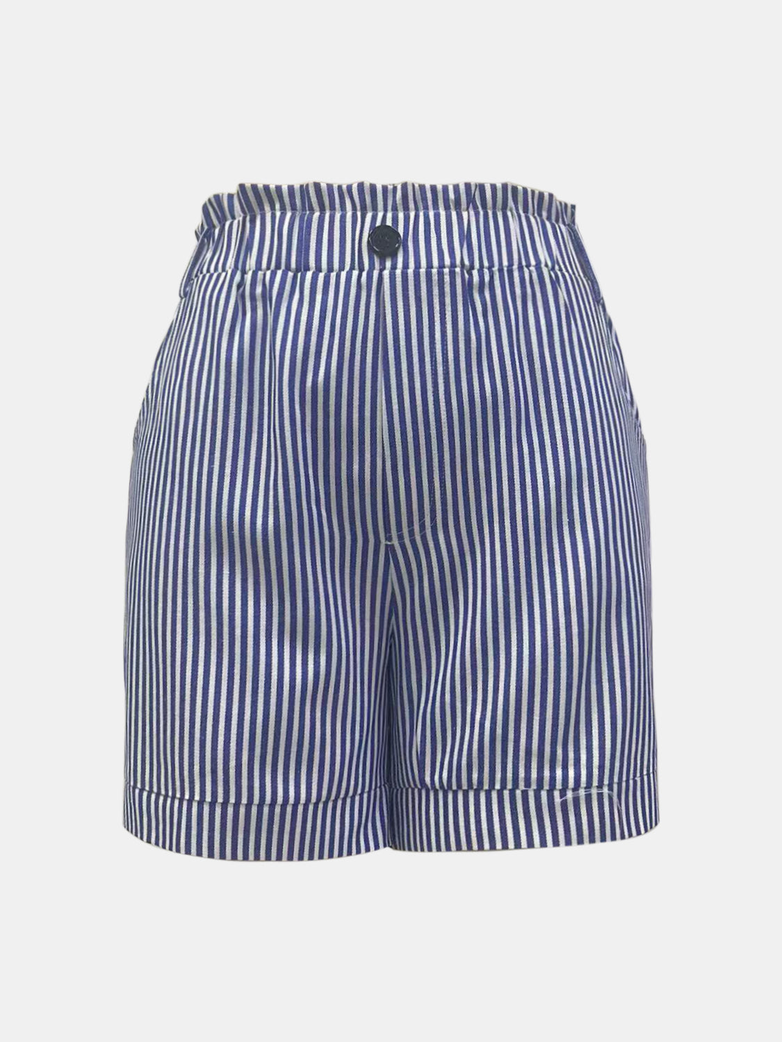 Full Size Striped Shorts with Pockets **also available in dusty blue and light mauve