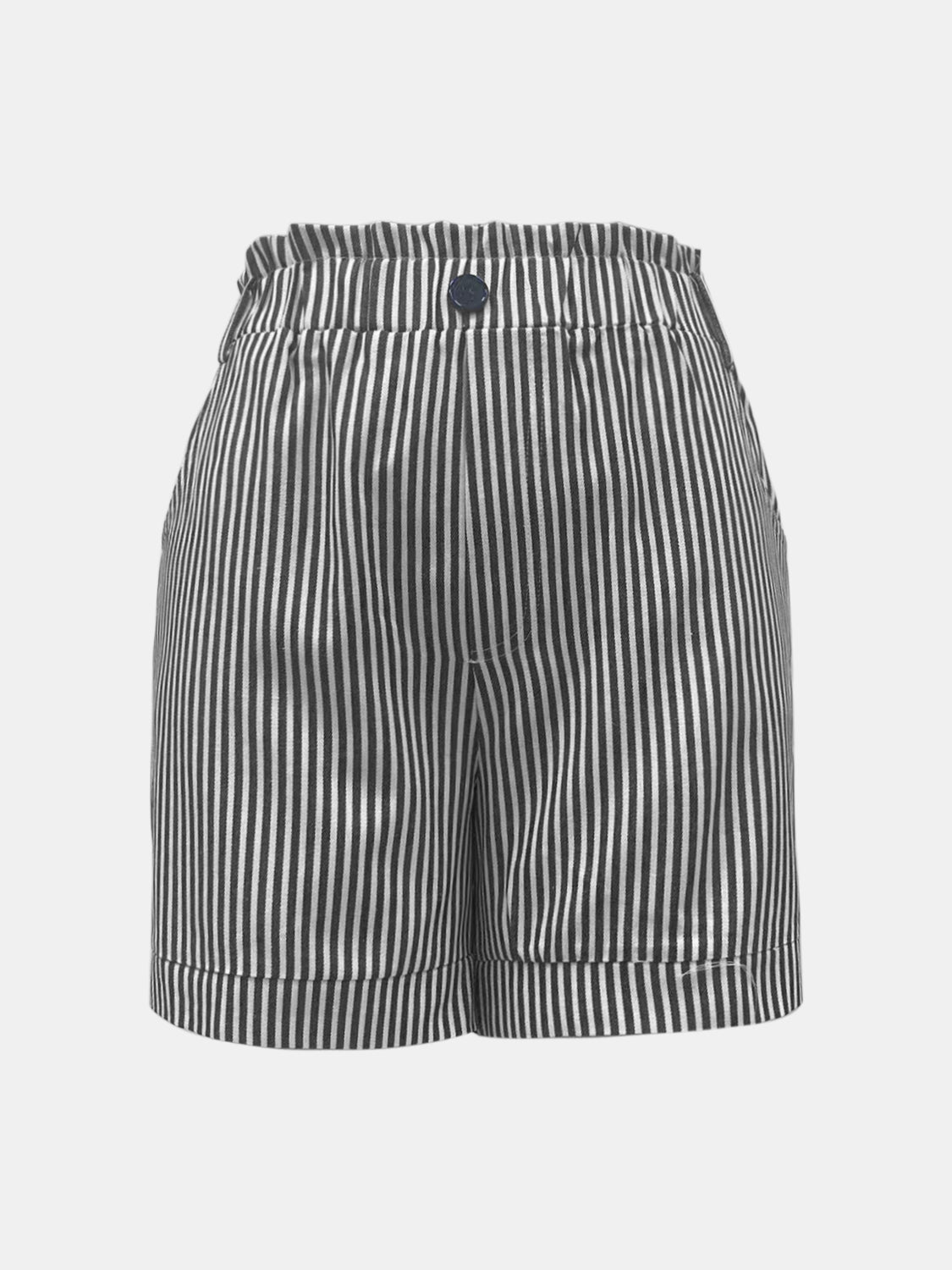 Full Size Striped Shorts with Pockets **also available in dusty blue and light mauve