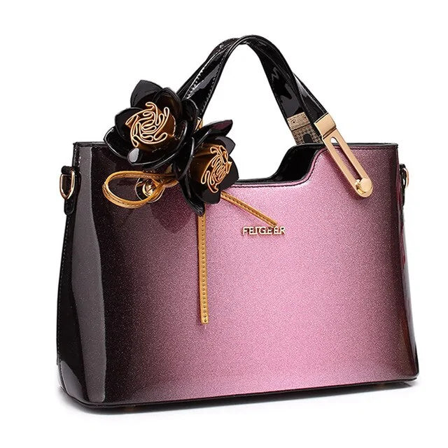 High Quality Luxury Patent Leather Handbag