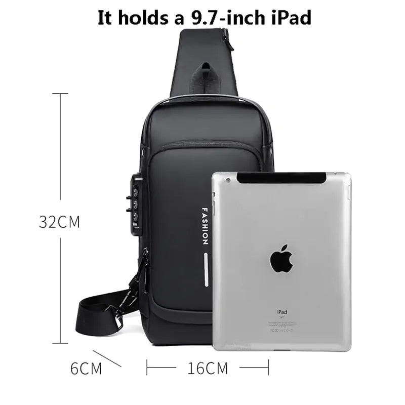 USB Anti-Theft Crossbody Bag