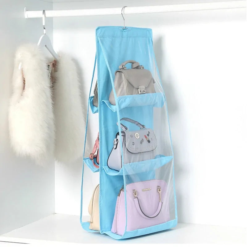 6 Pocket Hanging Handbag Organizer