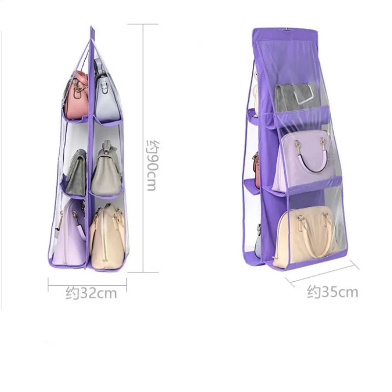 6 Pocket Hanging Handbag Organizer