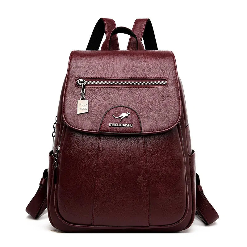 Lanybaige Premium Genuine Leather Backpack