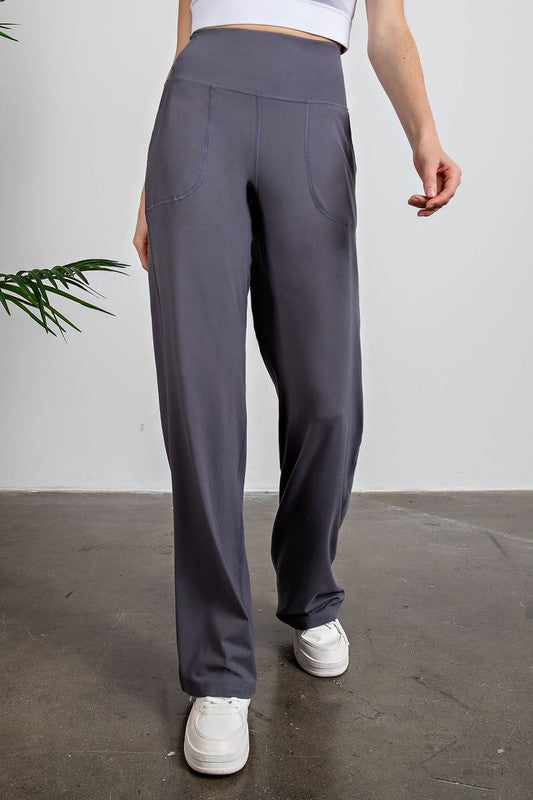 Rae Mode Butter Straight Leg Pants with Side Pockets