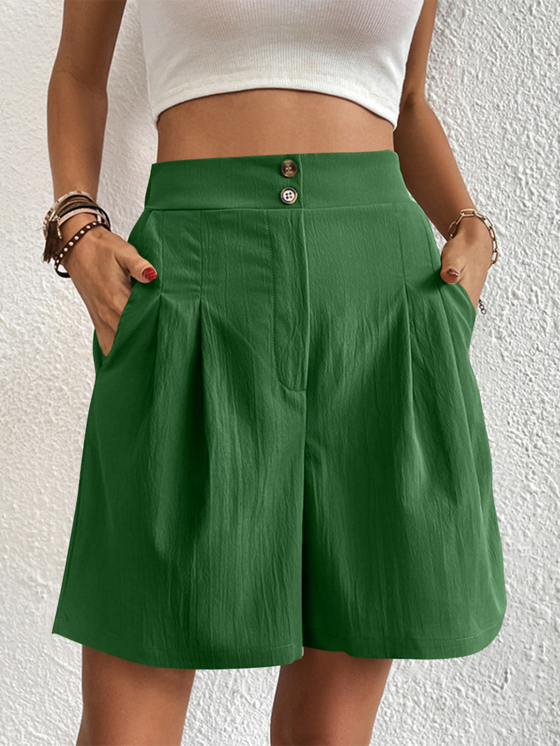 High Waist Shorts with Pockets **available in 11 colors