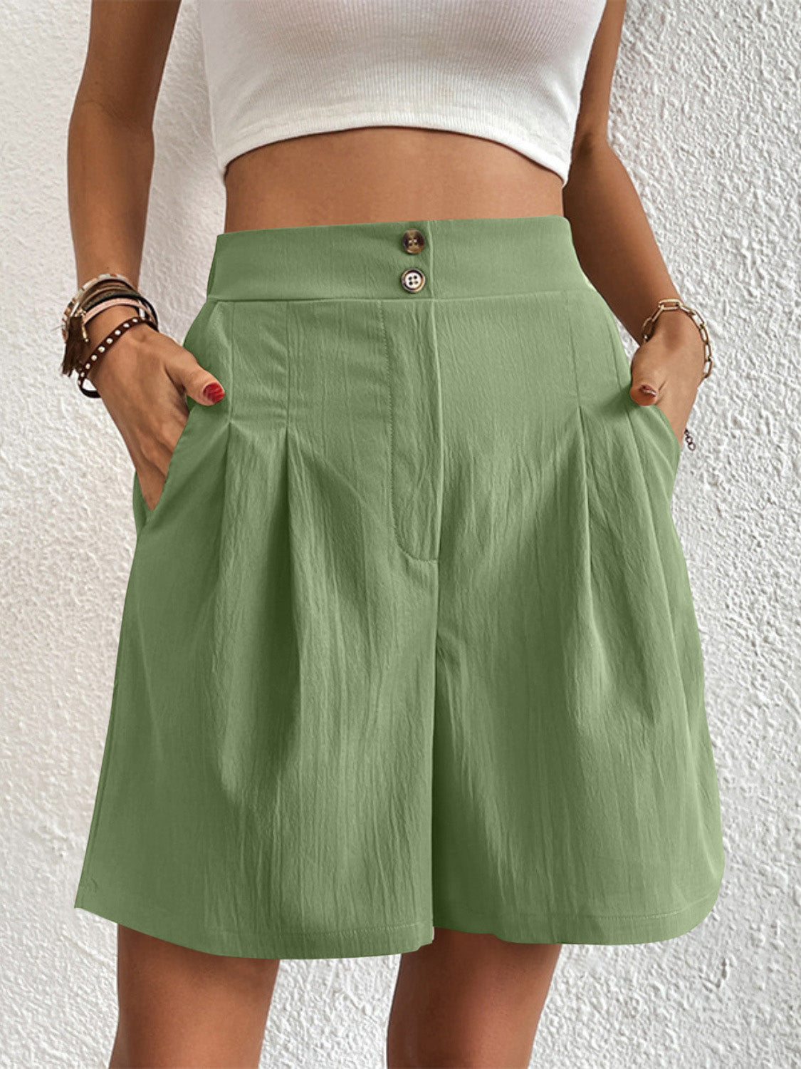 High Waist Shorts with Pockets **available in 11 colors