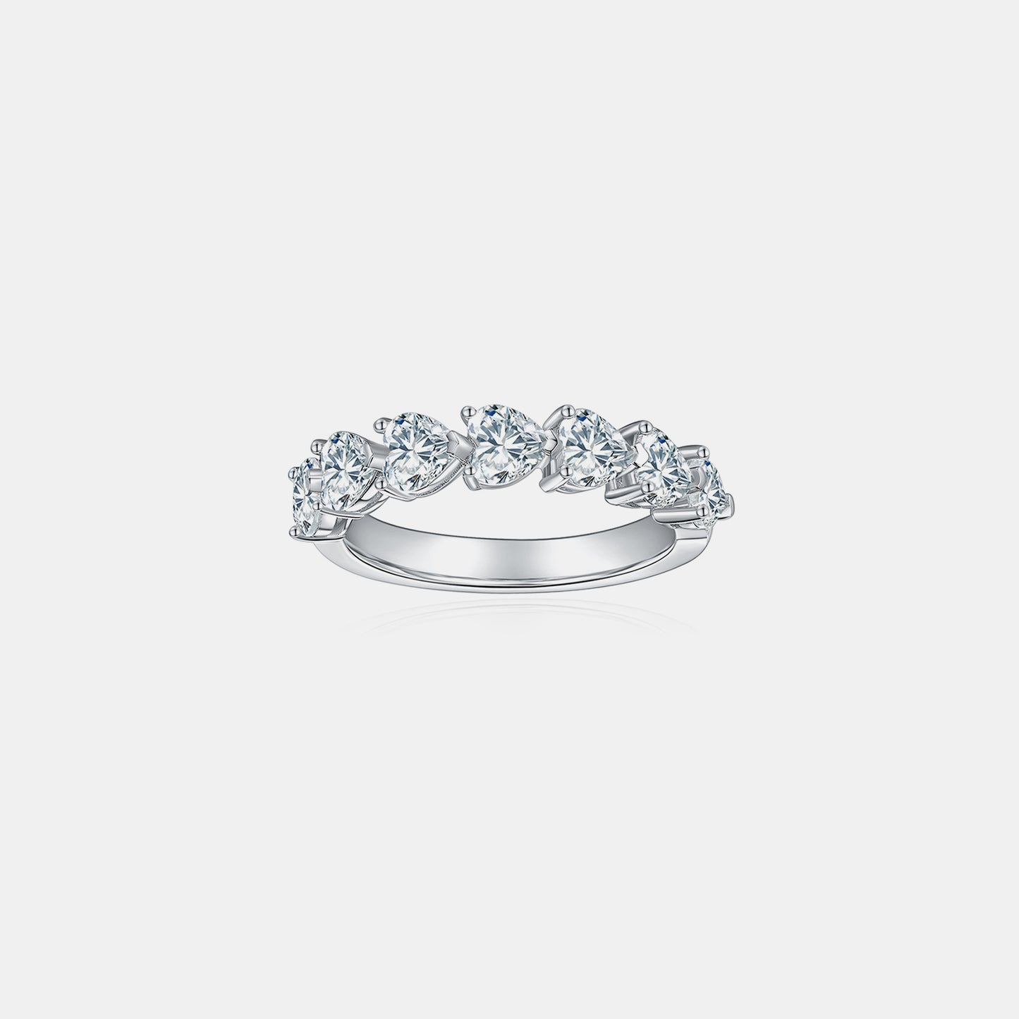 Margaret - 2.1 Carat 925 Sterling Silver Moissanite Heart Ring