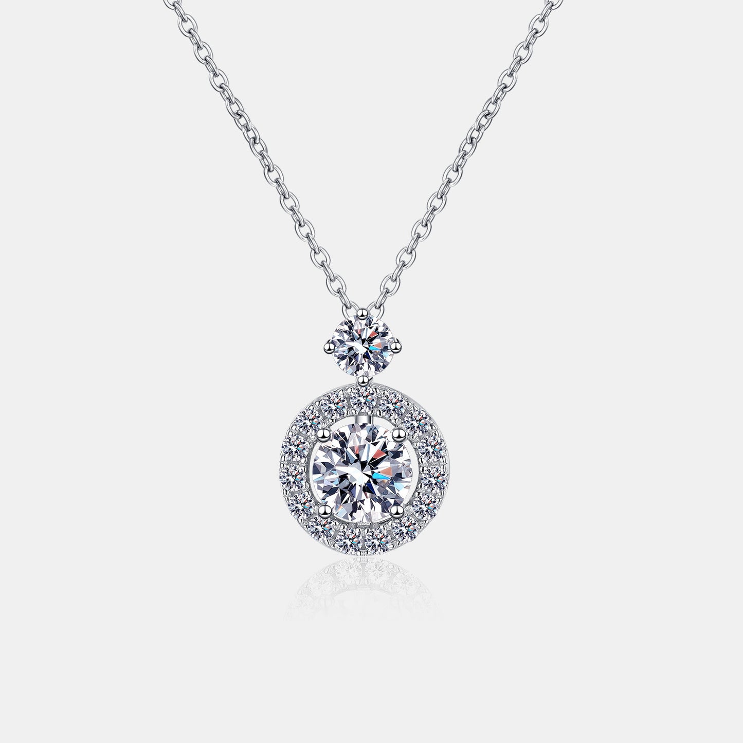 Aimee - 1 Carat Moissanite 925 Sterling Silver Necklace