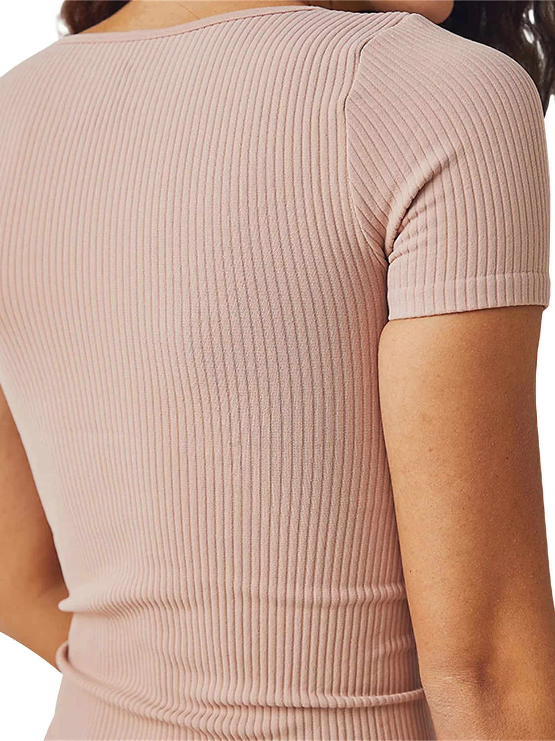 Round Neck Short Sleeve T-Shirt **also in white, green, red, dusty pink, and light mauve