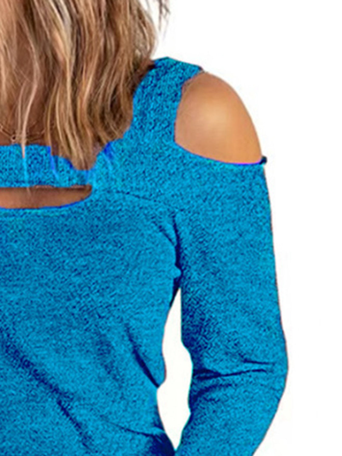 Full Size Cutout Cold Shoulder Sweater **also in light mauve, blue, green, red, and black