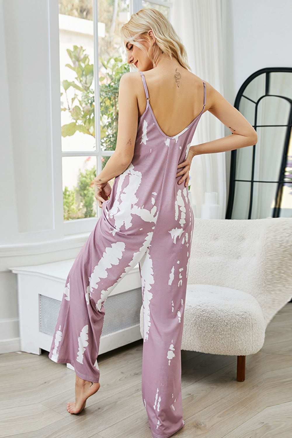 Tie-Dye Spaghetti Strap Jumpsuit with Pockets **available in 8 colors