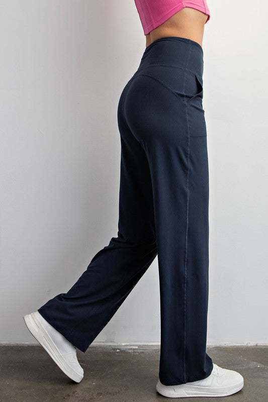 Rae Mode Butter Straight Leg Pants with Side Pockets