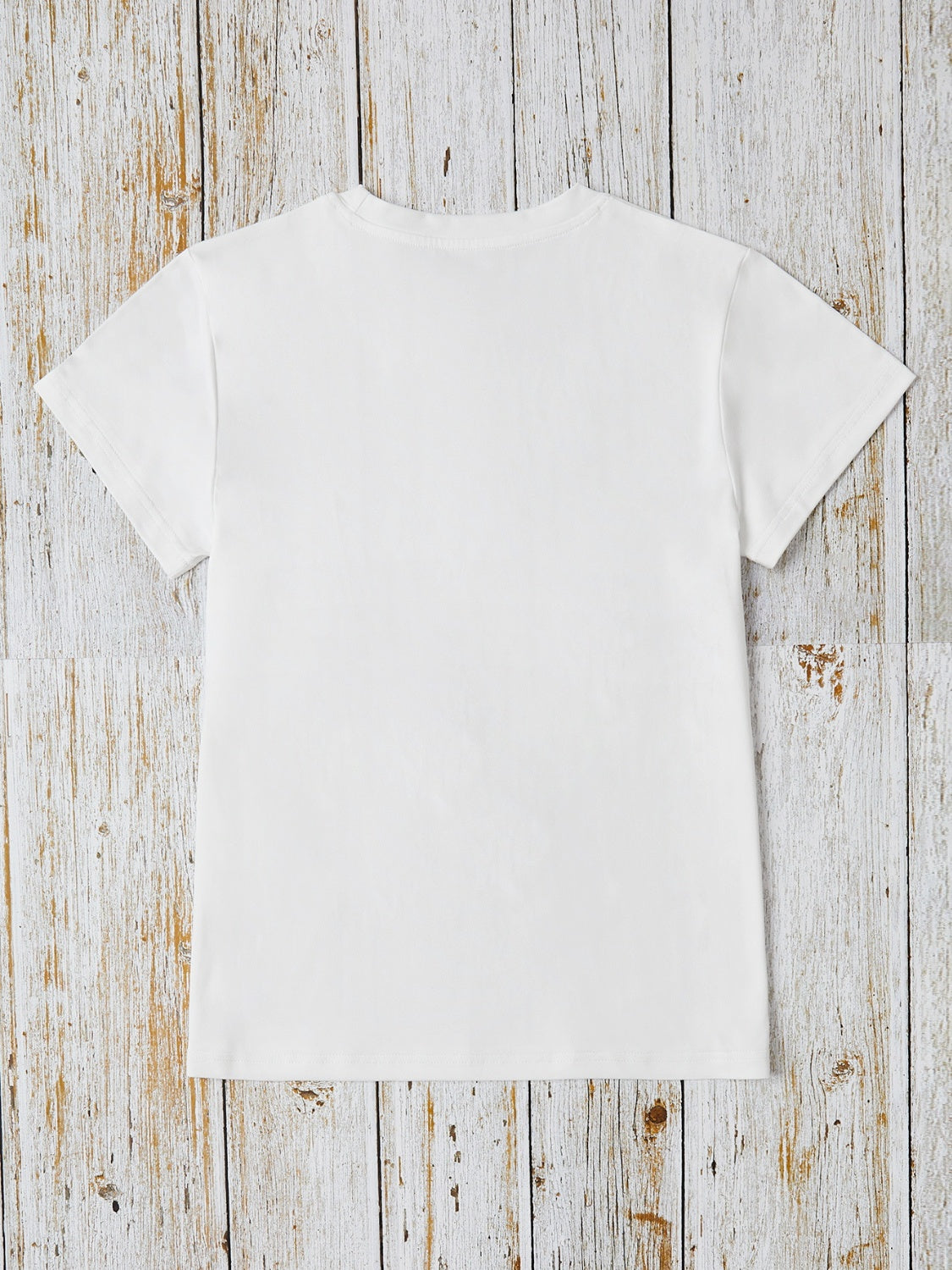 Graphic Round Neck Short Sleeve T-Shirt **also in white and pink