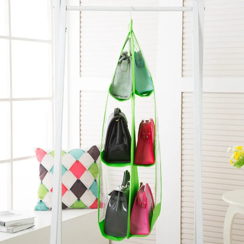 6 Pocket Hanging Handbag Organizer