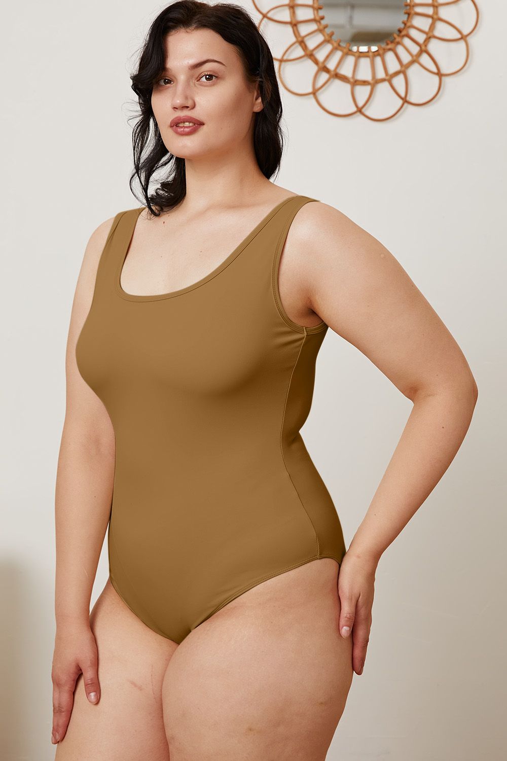 Basic Bae Full Size Square Neck Sleeveless Bodysuit **also in white, camel, beige, and green