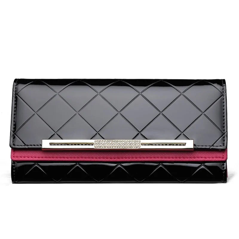 Luxury Patent Leather Clutch Wallet