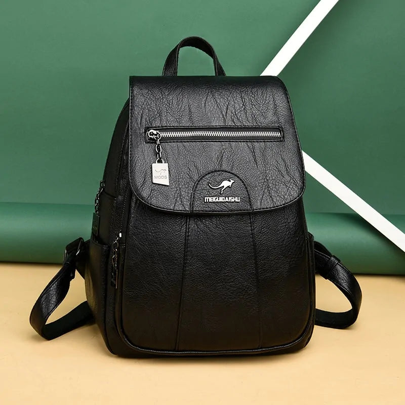 Lanybaige Premium Genuine Leather Backpack