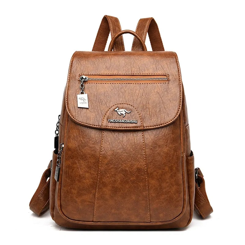 Lanybaige Premium Genuine Leather Backpack