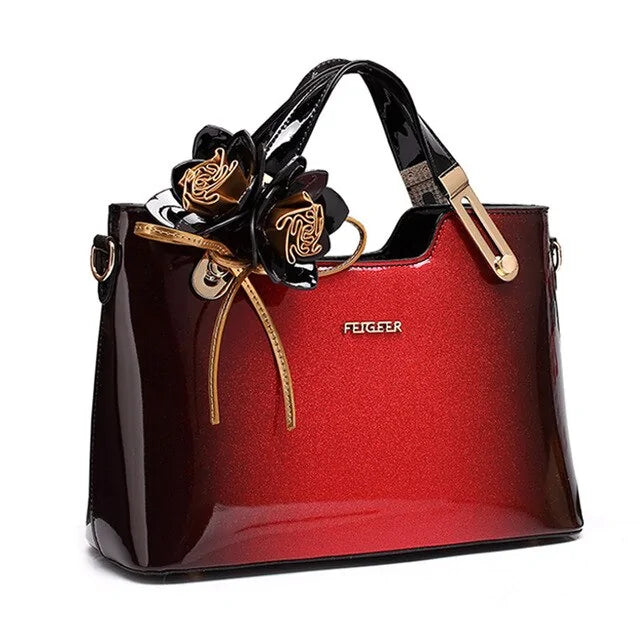 High Quality Luxury Patent Leather Handbag