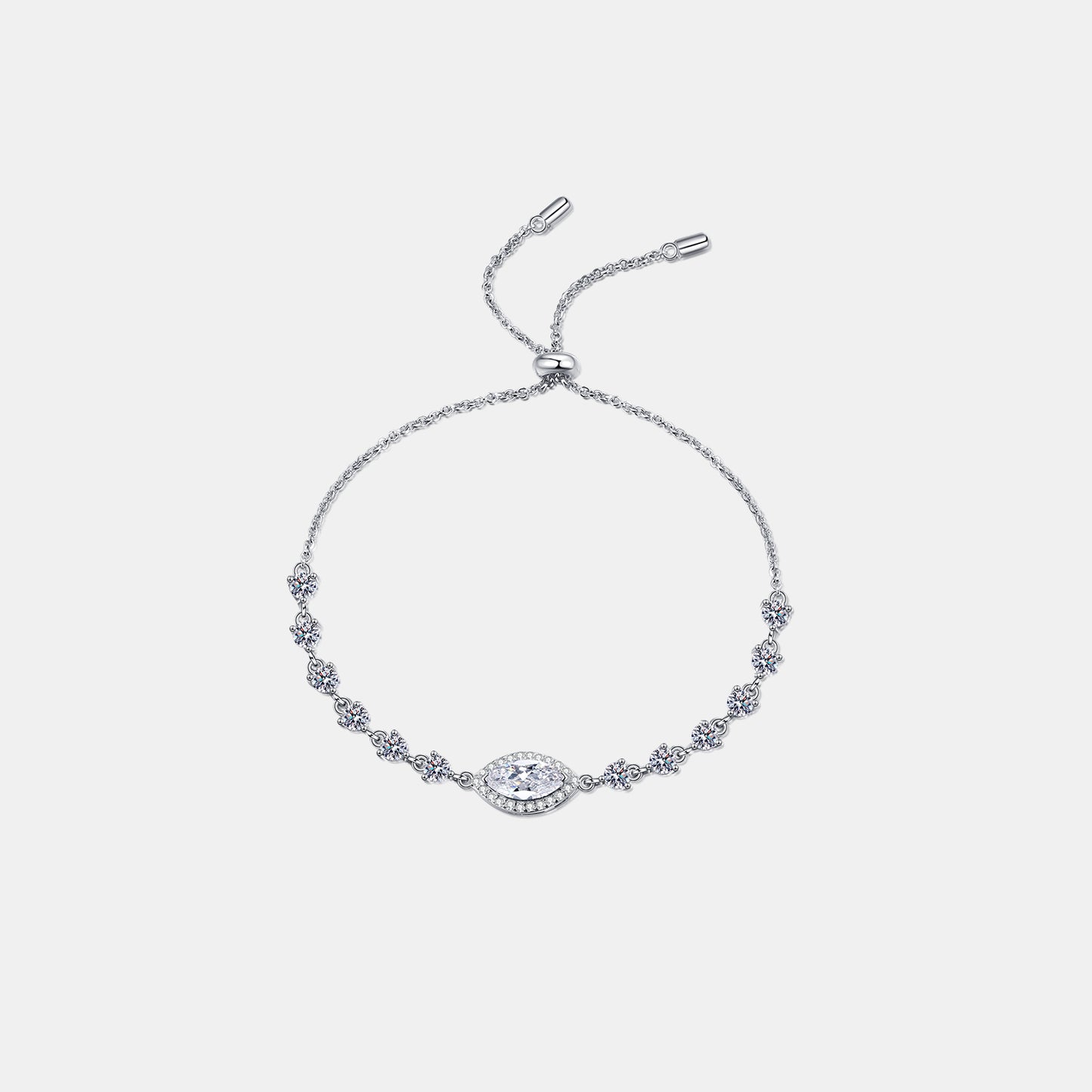 Kimberly - 1 Carat Moissanite 925 Sterling Silver Bracelet