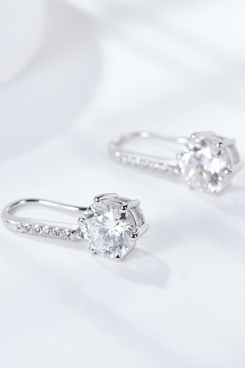 Emma - 6-Prong Moissanite Drop Earrings