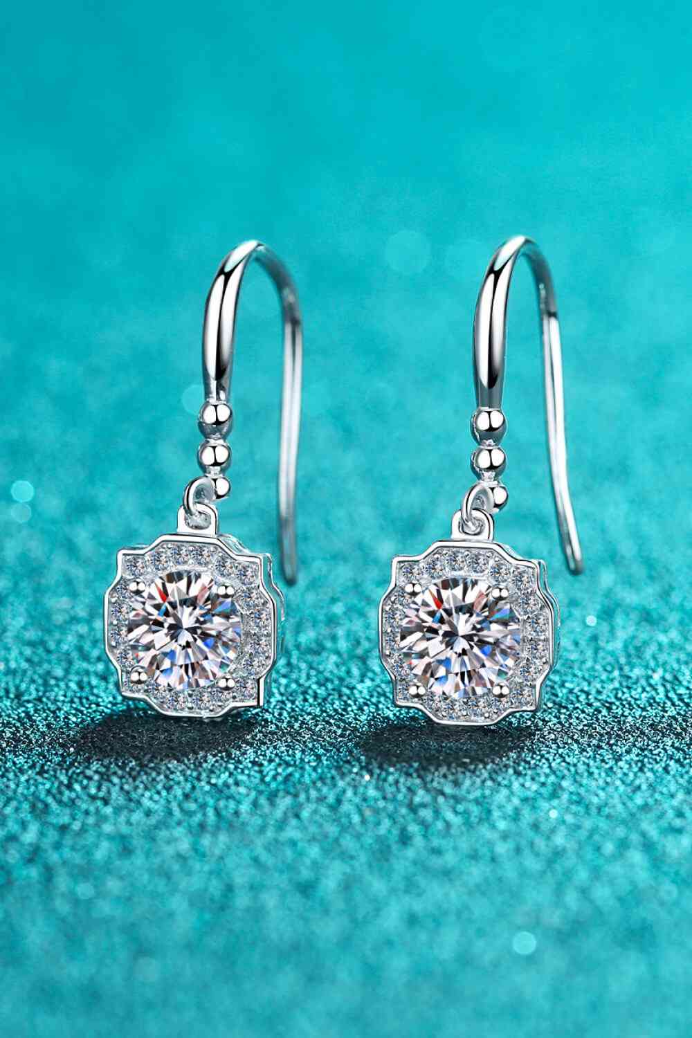 Ashleigh 925 Sterling Silver Moissanite Hook Earrings