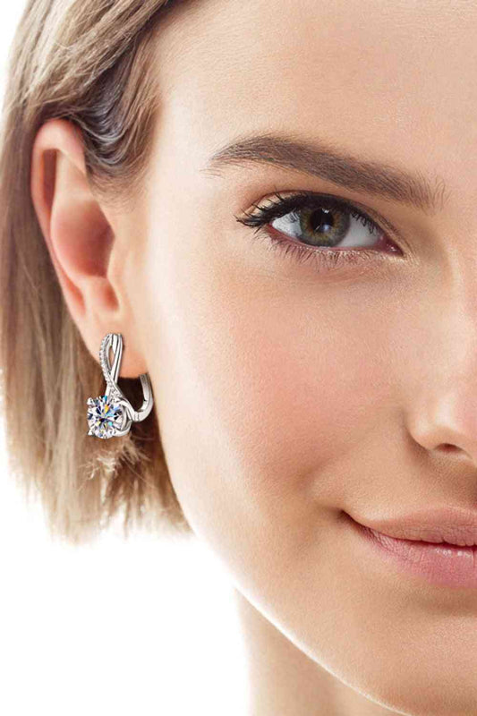 Hope 4 Carat Moissanite 925 Sterling Silver Earrings