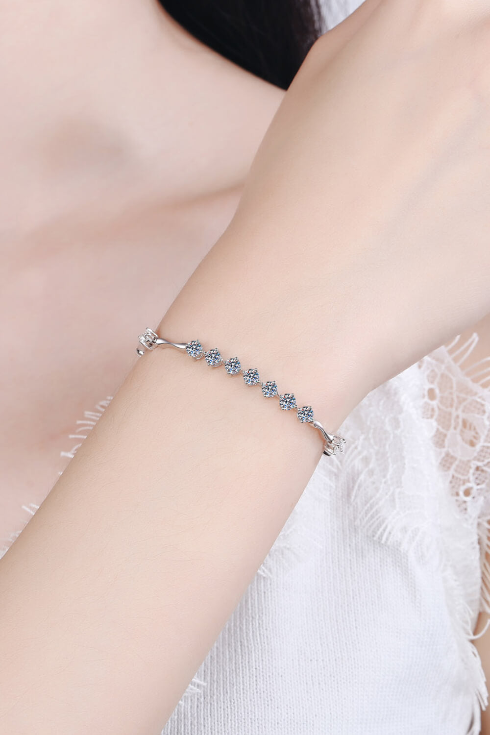 Holly - Moissanite 925 Sterling Silver Bracelet