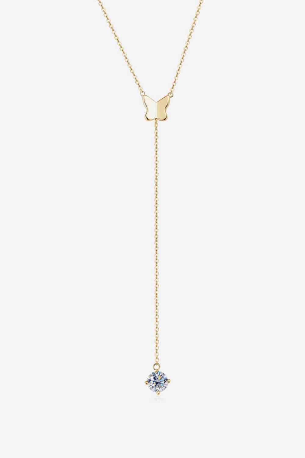 Rose - 1 Carat Moissanite 925 Sterling Silver Necklace