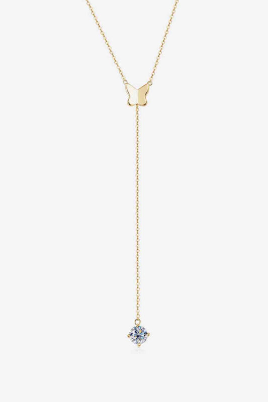 Rose - 1 Carat Moissanite 925 Sterling Silver Necklace