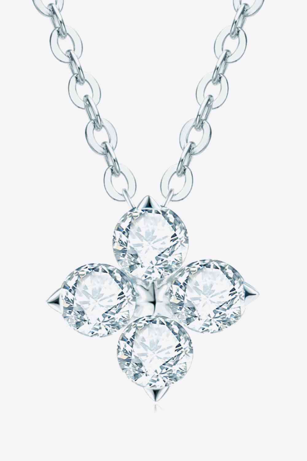 Nora - Moissanite Four Leaf Clover Pendant Necklace