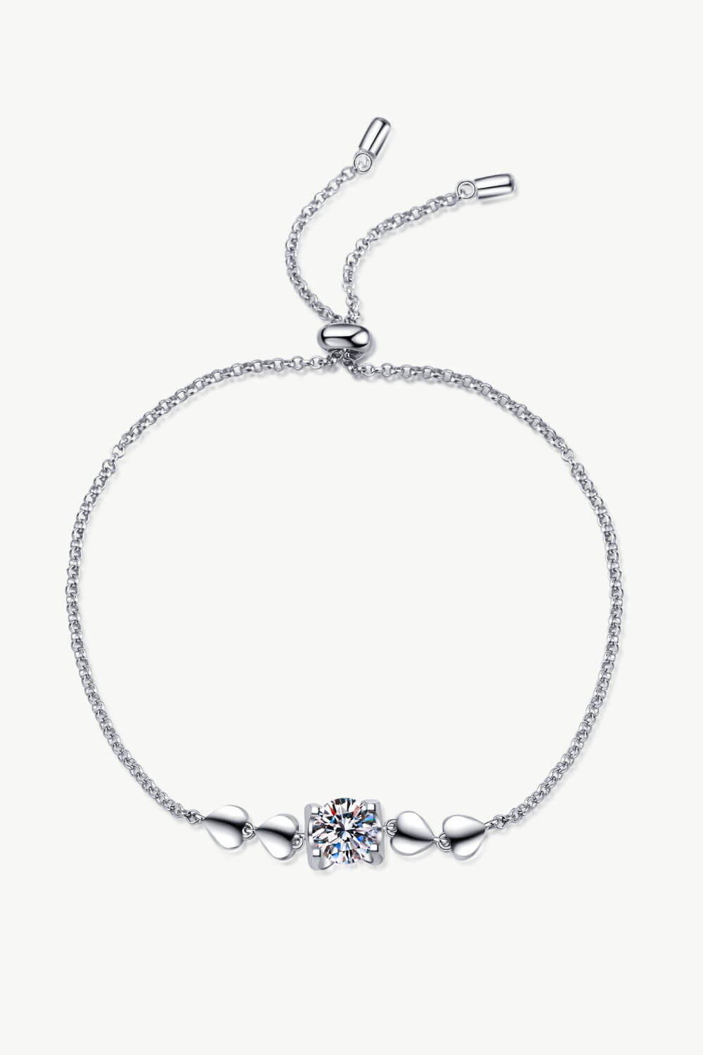 Heidi - 1 Carat Moissanite Heart Bracelet