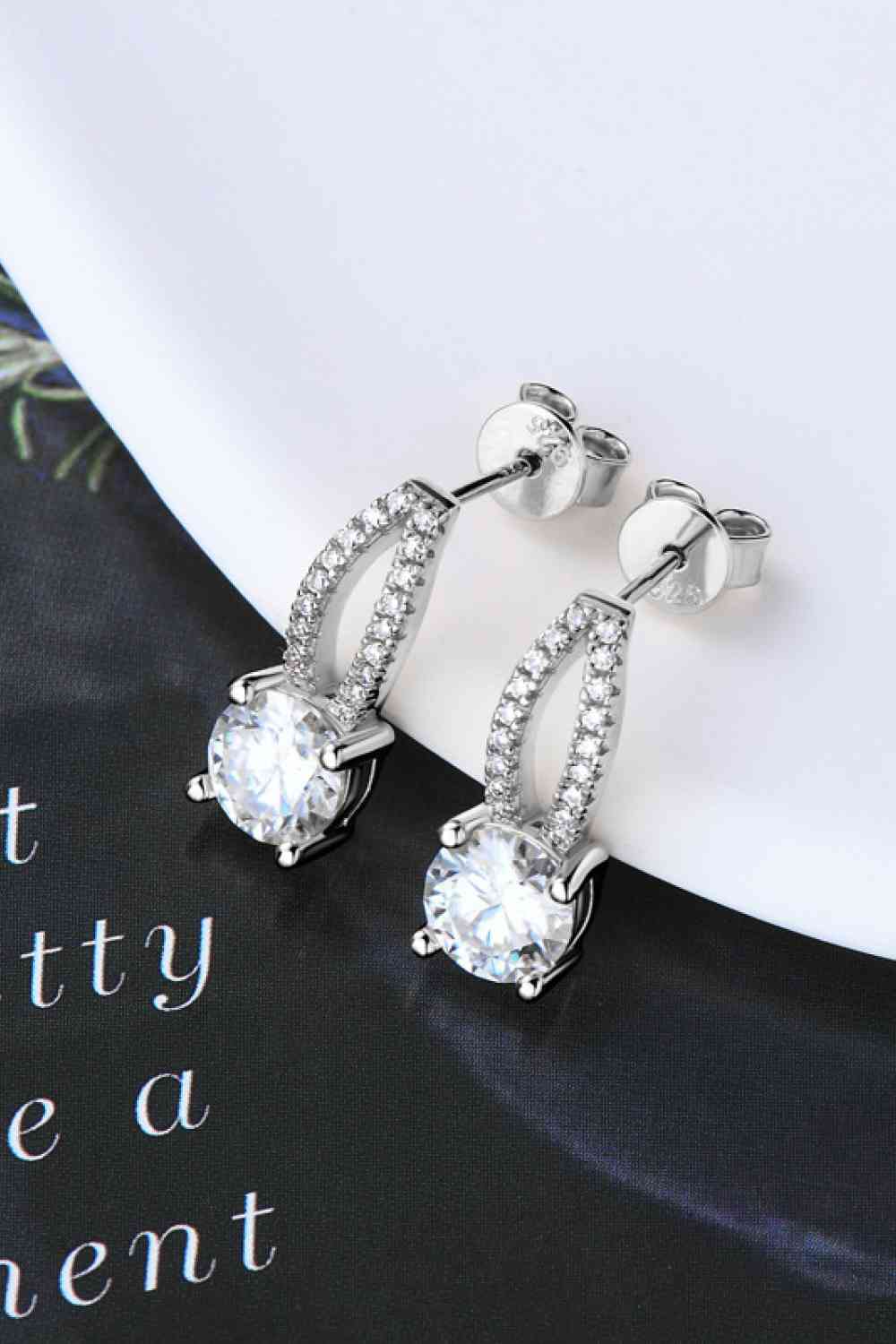 Juliette - 1 Carat Moissanite 925 Sterling Silver Earrings