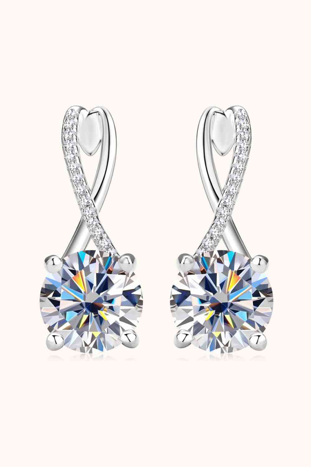 Hope 4 Carat Moissanite 925 Sterling Silver Earrings