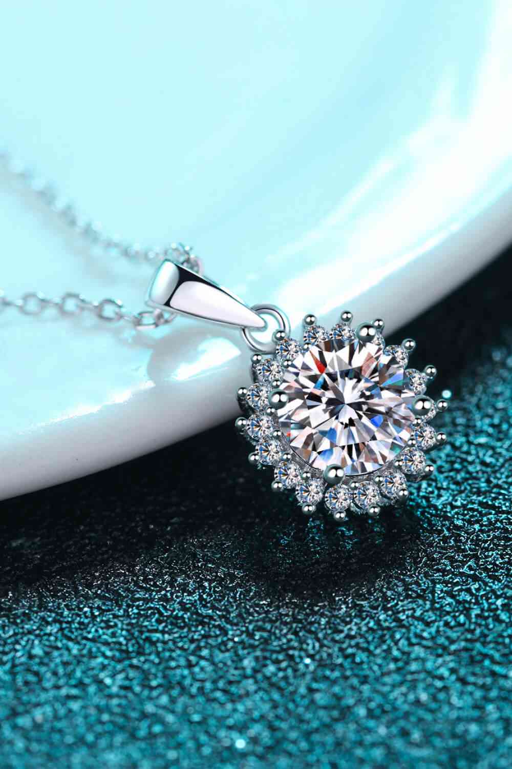 Kehlani - 925 Sterling Silver Moissanite Pendant Necklace