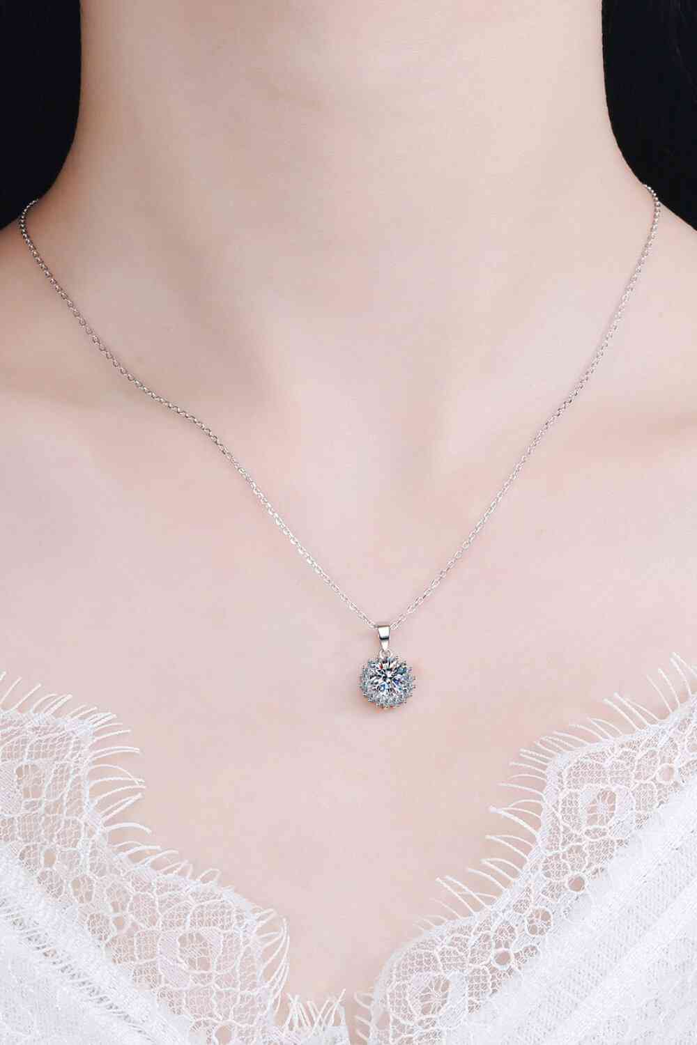 Kehlani - 925 Sterling Silver Moissanite Pendant Necklace