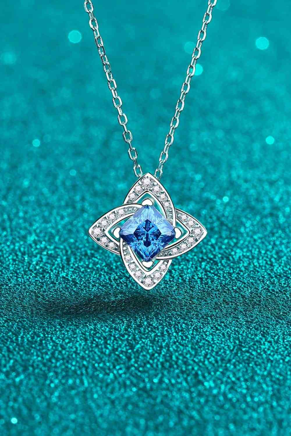 Robyn - 1 Carat Moissanite Floral Pendant Necklace