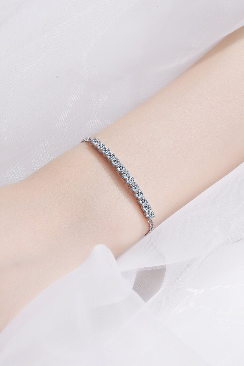 Hannah - Adored Moissanite Sterling Silver Bracelet