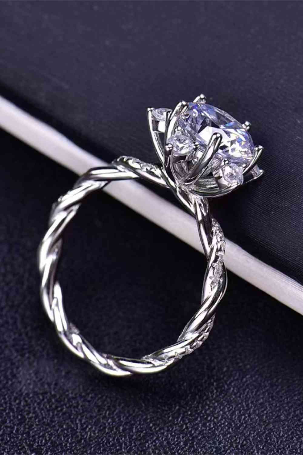 Winter - 3 Carat Moissanite Twisted Ring