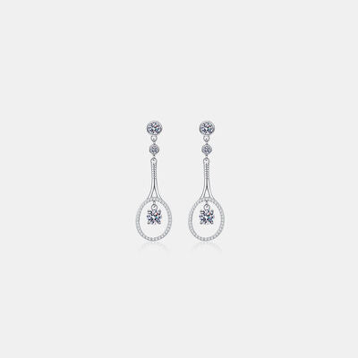 Jillian - 1 Carat Moissanite 925 Sterling Silver Drop Earrings