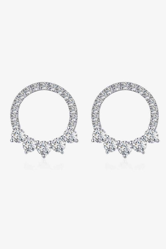 Eden Moissanite Platinum-Plated Earrings