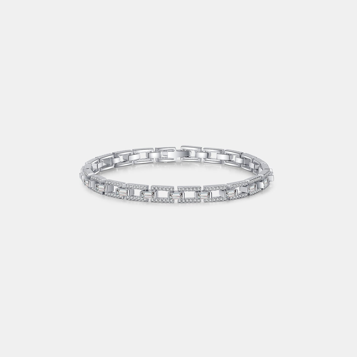 Lucia - 3.2 Carat Moissanite 925 Sterling Silver Bracelet