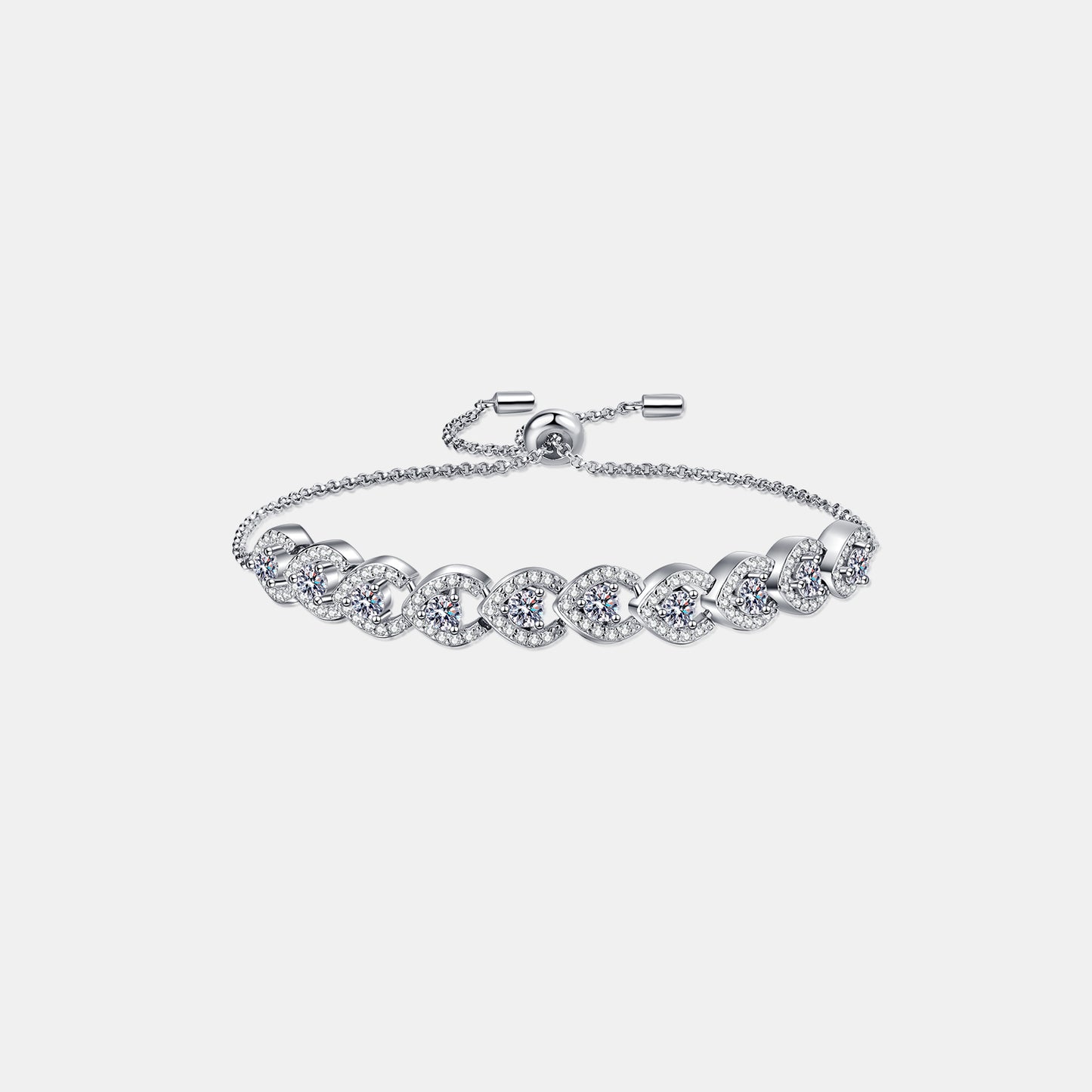 Adrienne - 1 Carat Moissanite 925 Sterling Silver Bracelet